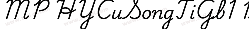 MP HYCuSongTiGb1 Bo字体转换